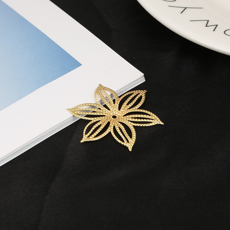 5 phiến hoa 6 cánh 32-36mm nguyên liệu làm trâm làm trang sức cổ trang