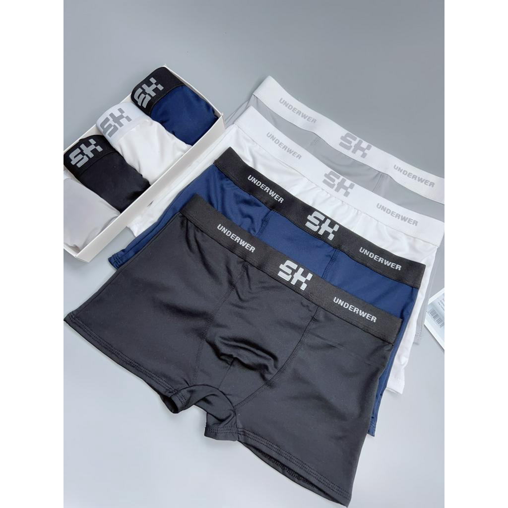 Quần lót nam SH cao cấp, quần boxer chất liệu thun lạnh thoáng mát co dãn thỏa mái.