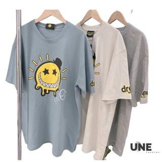 Áo thun nam nữ form rộng tay lỡ drew , áo thun cotton dày mịn drew cười