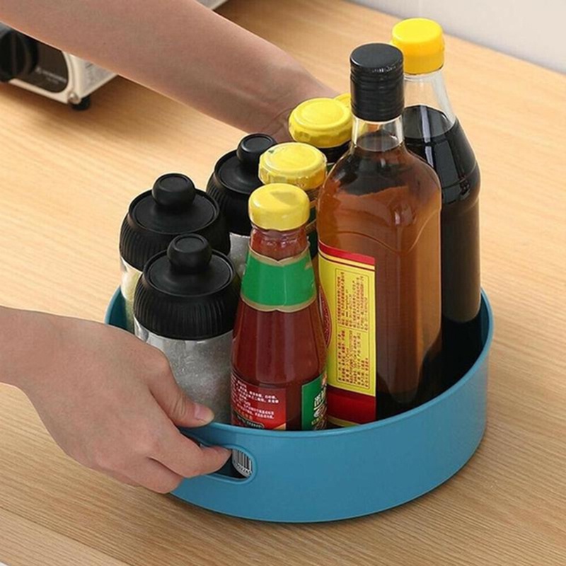 Khay Đựng Mỹ Phẩm Xoay 360 Độ Tiện Dụng Cho Nhà Bếp