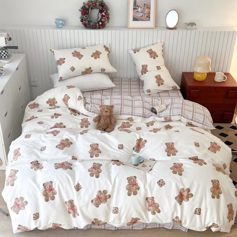 Bộ Chăn Ga Gối Cotton living Nhập Khẩu Hàn Quốc