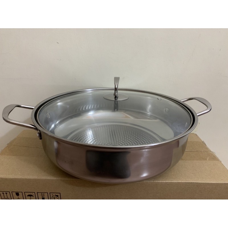 ICNỒI LẨU BẾP TỪ , GA , PHÍ 32CM DUNG TÍCH 5 LÍT CÓ LỚP SẦN CHỐNG KHÊ