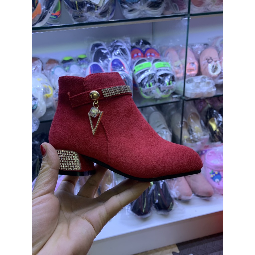 Giày boot trẻ em cao gót LIMIBABY phong cách Hàn Quốc cho bé gái 3,4,5,6,7,8,9,10,11,12 tuổi đi học đi chơi GC52