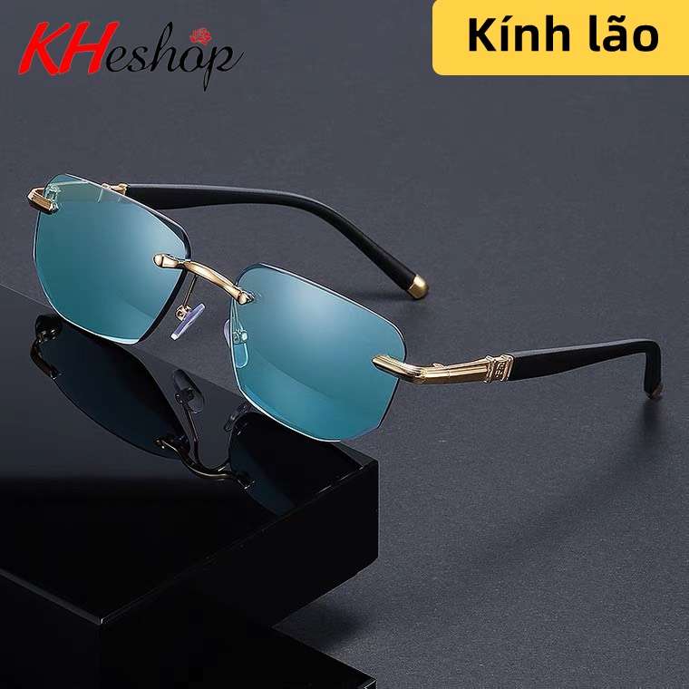 Kính râm có độ Lão, viễn thị siêu hot, tròng HD cao cấp màu xanh đậm chống ánh sáng xanh nam nữ mã Y88102