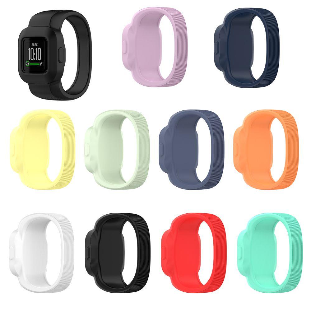 BTLIMER Dây Đeo Thay Thế Bằng Silicone Mềm Màu Trơn Cho Garmin Vivofit JR 3 GarminFit JR3