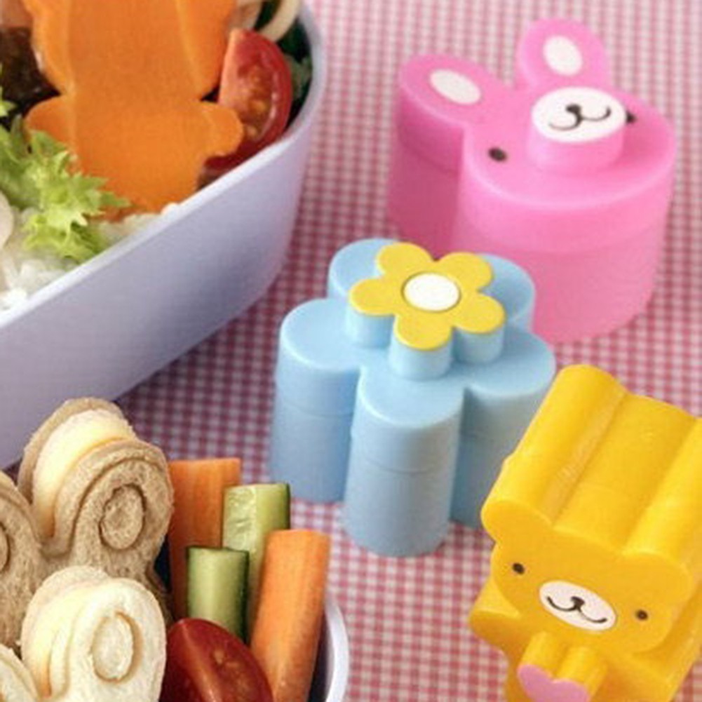 Bình Nước BK Kiểu Dáng Đơn Giản Hiện Đại✿Bộ 3 Khuôn Làm Bánh Sandwich Hình Thỏ, Gấu, Hoa Dễ Thương
