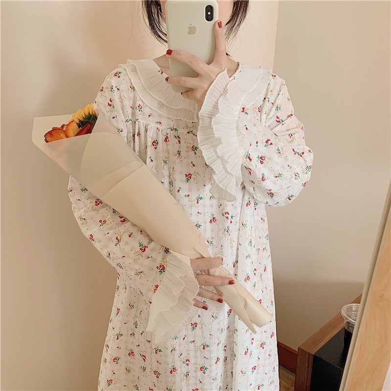 ( ORDER ) Váy ngủ tiểu thư họa tiết xinh ulzzang AK1102 | BigBuy360 - bigbuy360.vn