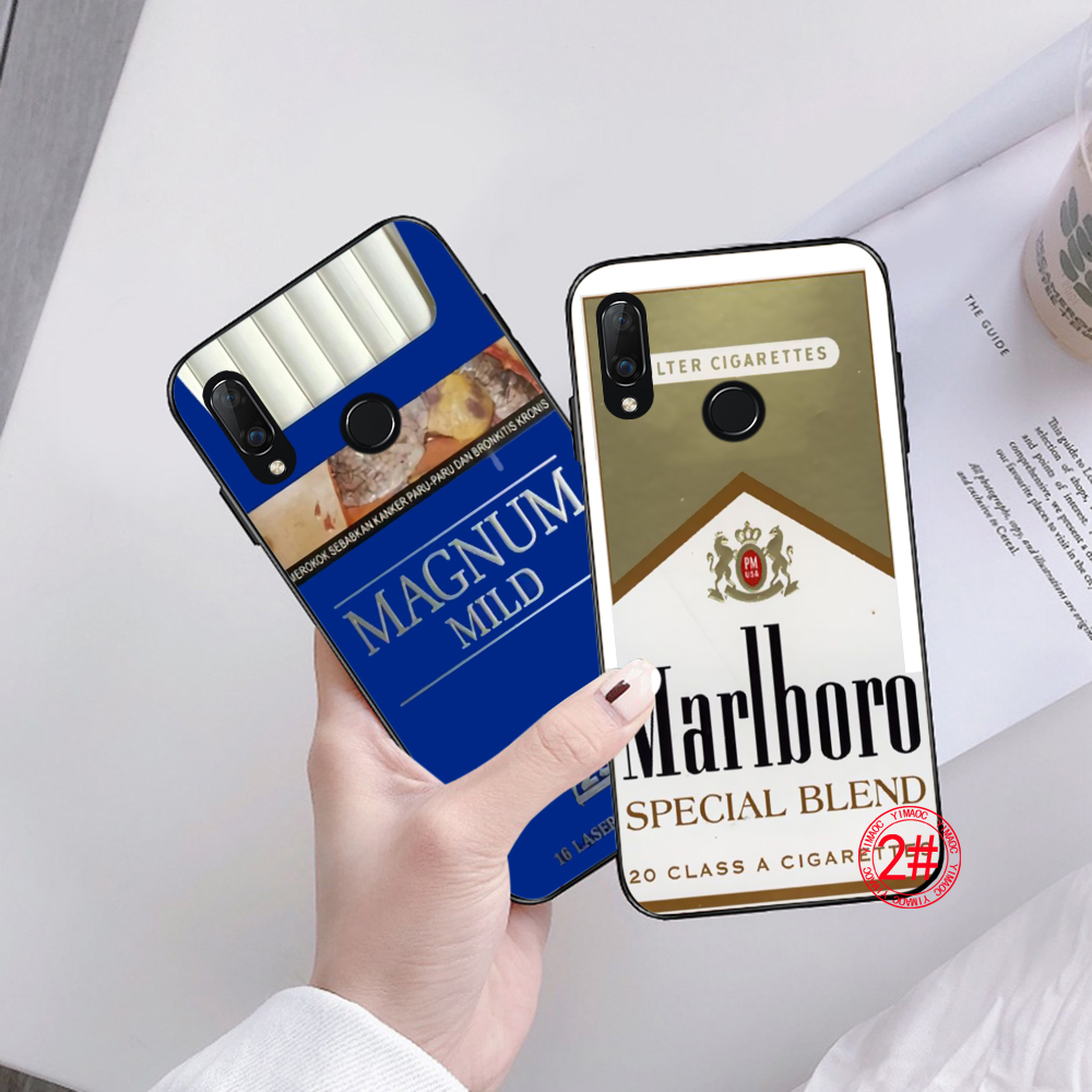 Ốp điện thoại mềm họa tiết thuốc lá Marlboro cho Huawei Y6 Y6P Y7 Y7A Prime Y9 Y9A 129K