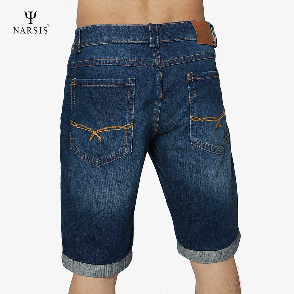 Quần shorts jeans nam màu xanh dương nam Narsis S8028