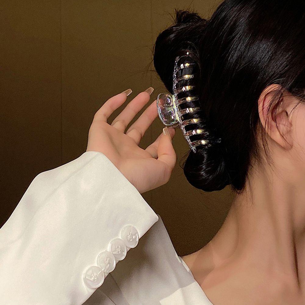 Danilo Kẹp Tóc Móng Vuốt Acrylic Thiết Kế Hình Học Màu Laser Cá Mập Cá Tính Thời Trang Cho Trẻ Em