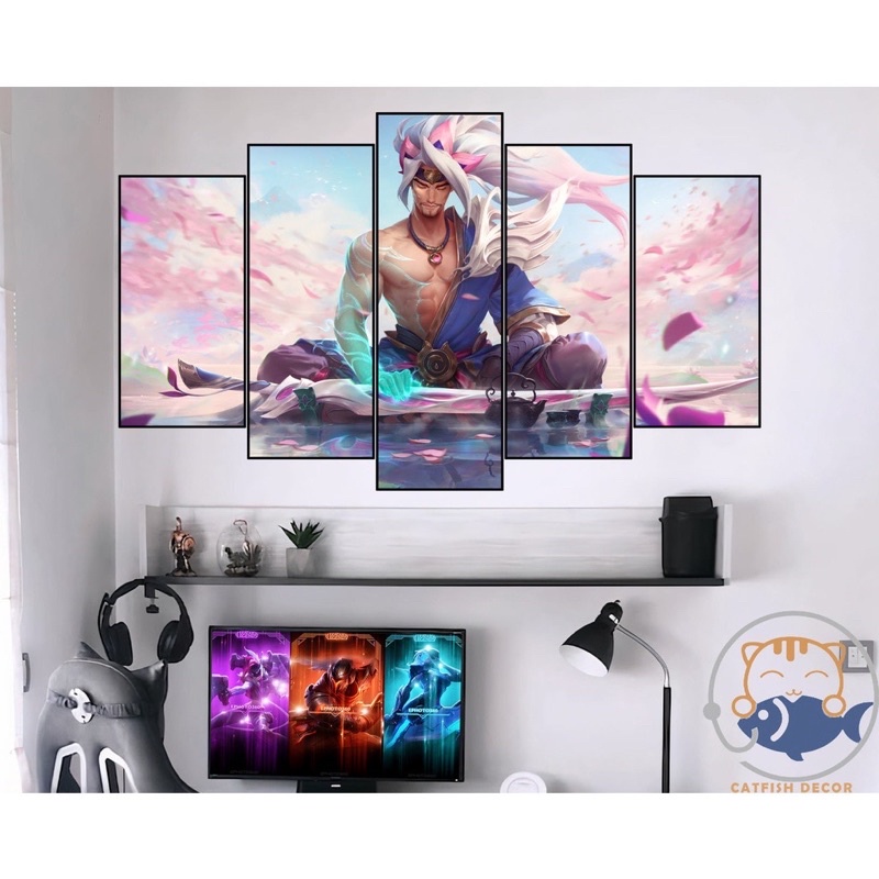 Tranh Tráng Gương  Trang Trí Phòng Lol, Jinx, Annie, Liên Minh Huyền Thoại /tranh Tráng Gương Cao Cấp/phòng Game
