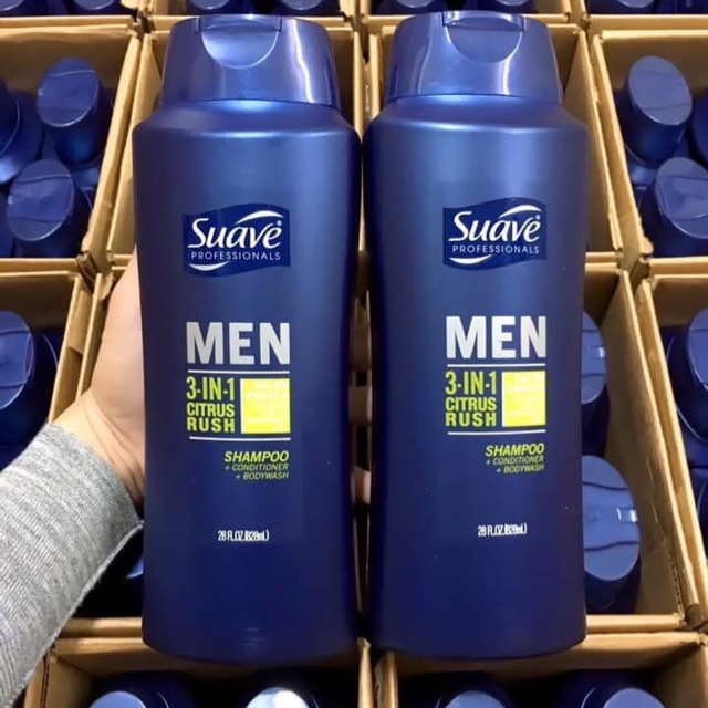 Dầu gội xả & tắm nam Suave Men 3 in 1 | Shopee Việt Nam