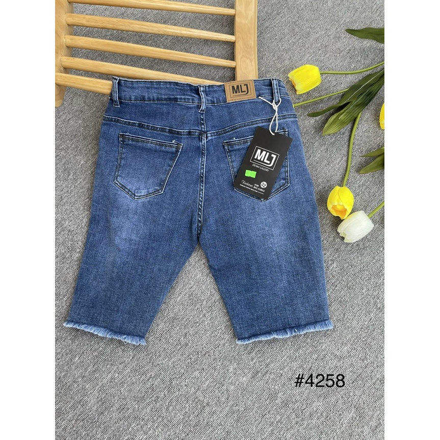 [Bigsize] Quần Jean Lửng Gối Nữ Hàng Co Giãn Mạnh Kiểu Rách In Hình