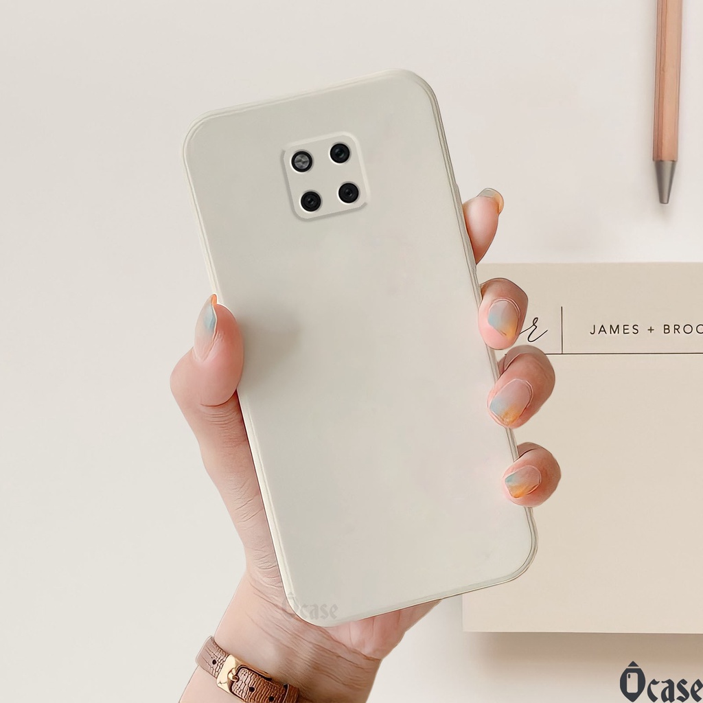 Ốp lưng Huawei Mate 20 Pro in hình gấu cạnh viền vuông có bảo vệ camera