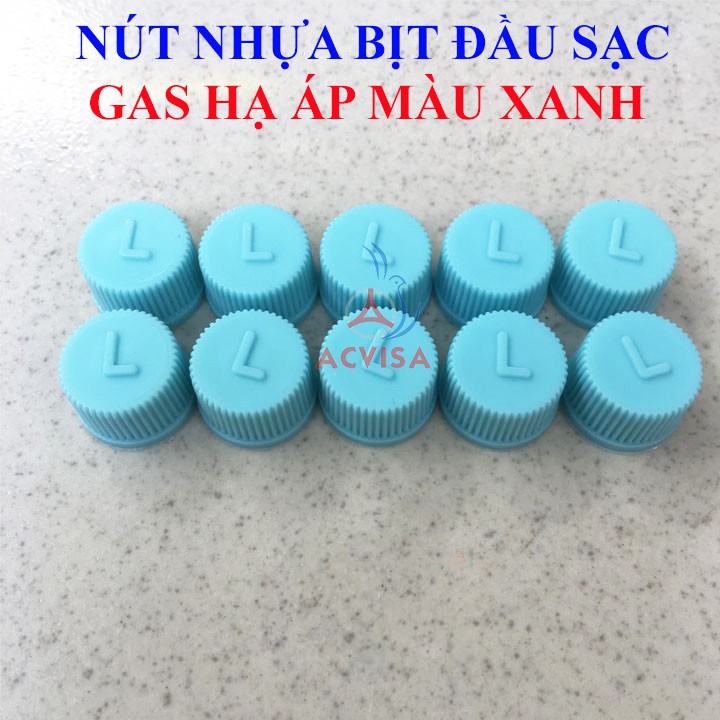 Combo 10 Nút nhựa bịt hạ áp L Loại màu xanh