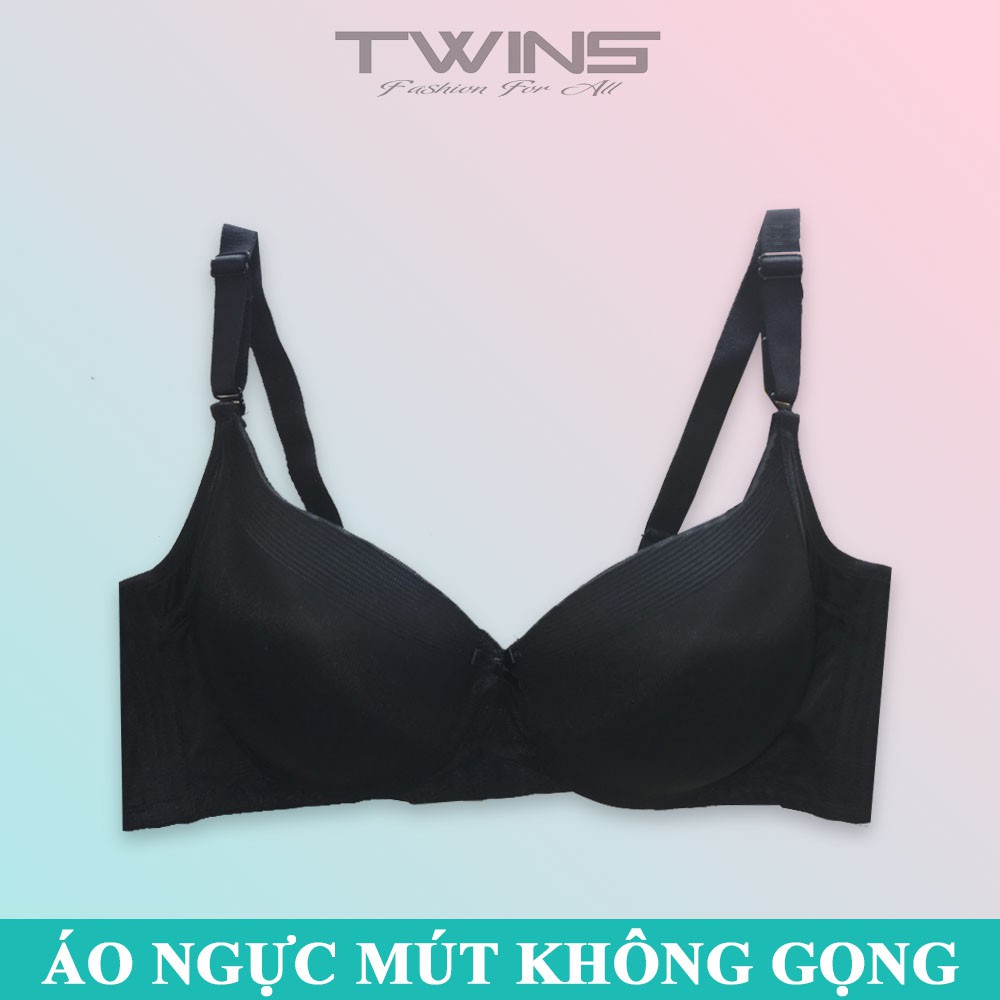 Áo ngực không gọng nữ nâng ngực Lovely 3074 mút dày mềm mịn cúp xéo màu trơn size 34-36-38