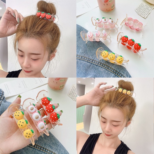 Kẹp tóc càng cua lò xo trái cây hoạt hình xinh xắn hàn quốc K132