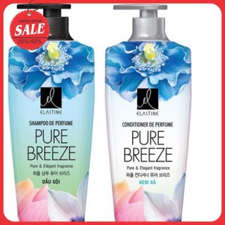 Combo Dầu Gội Elastine Pure Breeze 600g + Dầu Xả Elastine Pure Breeze 600g