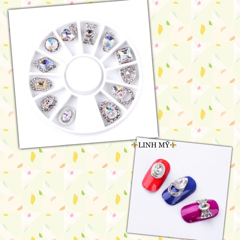 Set 12 charm nail gắn móng - Cham nail