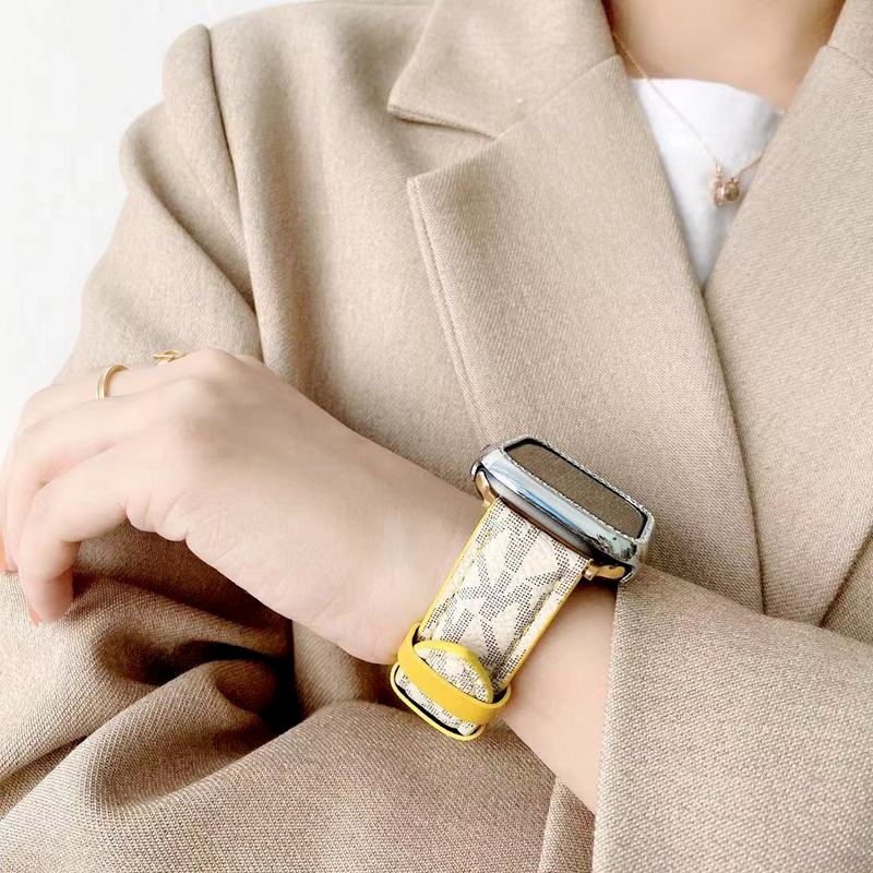 Dây đeo bằng da chất lượng cao thích hợp cho đồng hồ thông minh Apple Watch Series 6 Se 5 4 3 2 1 40mm 44mm 42mm 38mm