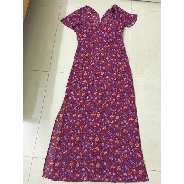 Đầm maxi hoa nhí F21 sz M L