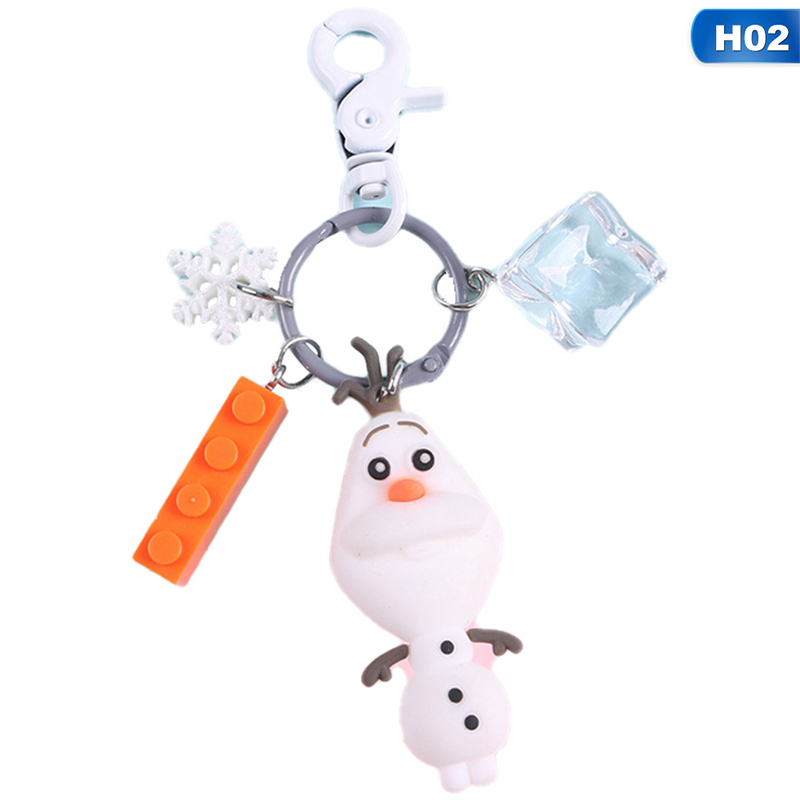 Dễ Thương Móc Khóa Hình Olaf Anna Elsa Và Người Tuyết Trong Phim Frozen 2 6cm