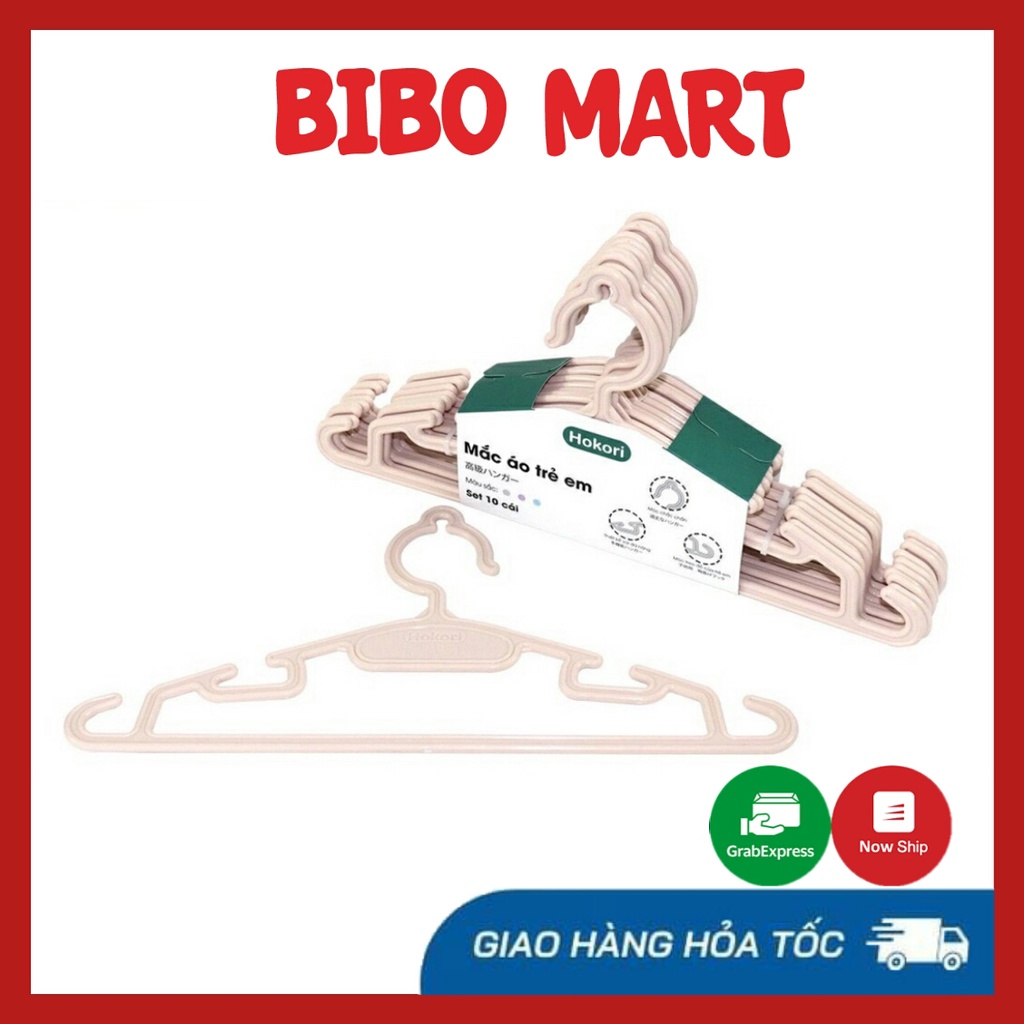 Combo 10 Móc Áo Trẻ Em Cao Cấp Việt Nhật Hokori - FREESHIP