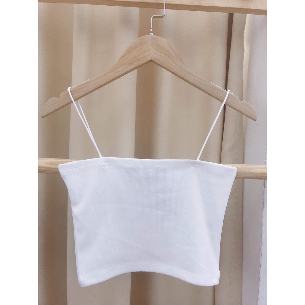 Áo hai dây trơn croptop dây mảnh nhiều màu - Surichau
