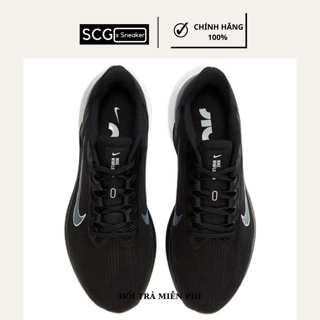 Giày thể thao nam - sneaker nam - Nike Air Zoom Winflo 9 - màu đen trắng- DD6203-001- Hàng Chính Hãng - SCGxsneaker