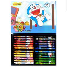 Bộ bút sáp 24 màu đặc biệt chuột Mickey CR-030/MI - Doraemon CR-06/DO