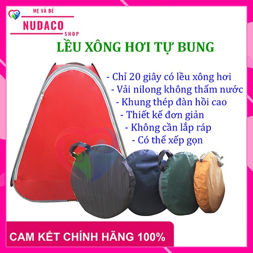 LỀU XÔNG HƠI TỰ BUNG NUDACO - MÀU NGẪU NHIÊN