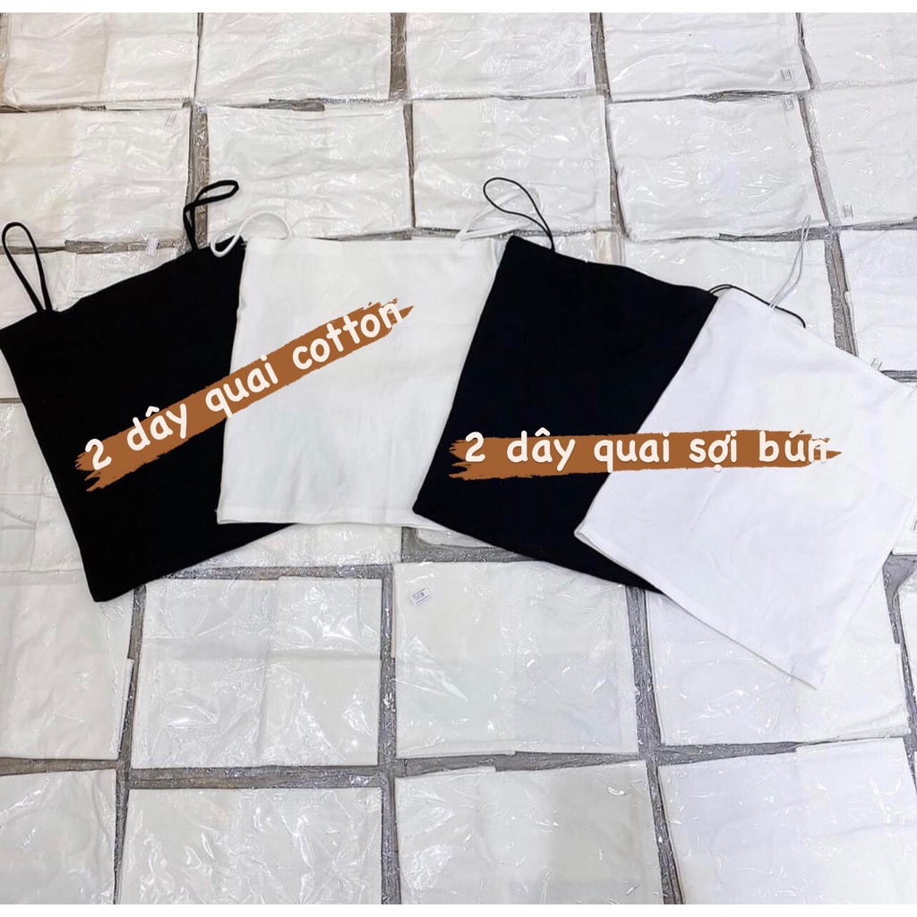 Áo 2 dây bún hàng cao cấp chất dày dặn siêu đẹp phong cách SHOPQV 123
