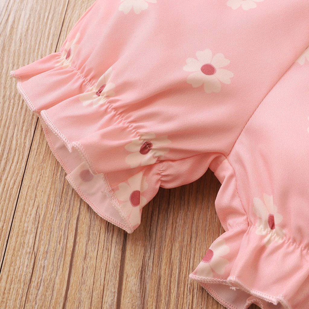 Set đồ 2 món Mikrdoo áo hai dây phối ren + quần ngắn xinh xắn cho bé gái