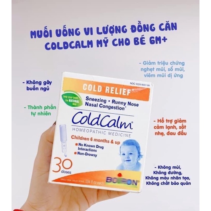 Nước Muối Uống Vi Lượng Boizon Coldcalm - Mỹ hộp 30 gói