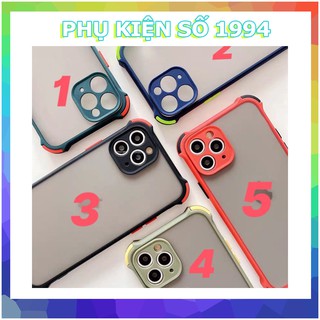 Ốp nhám chống sốc bo góc bảo vệ camera dành cho các mã ip 6/6p/7/8/7p/8p/x/Xsmax/ip11/11pro max