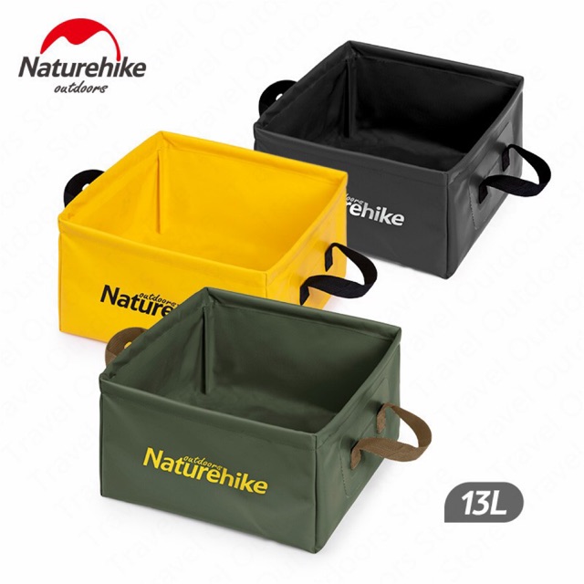 Xô gấp dã ngoại 13L  vuông NATUREHIKE NH19SJ007