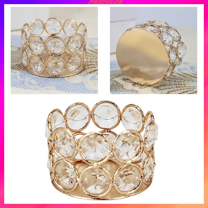 Crystal Tealight Candle Holder Table Party Home Centerpiece Decor Round