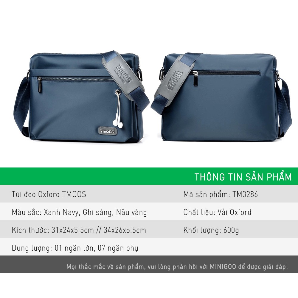 Túi Đeo Công Sở Cao Cấp Siêu Bền Chống Nước Chống Bụi Vải Oxford Chính Hãng TMOOS TM3286 Fiiago