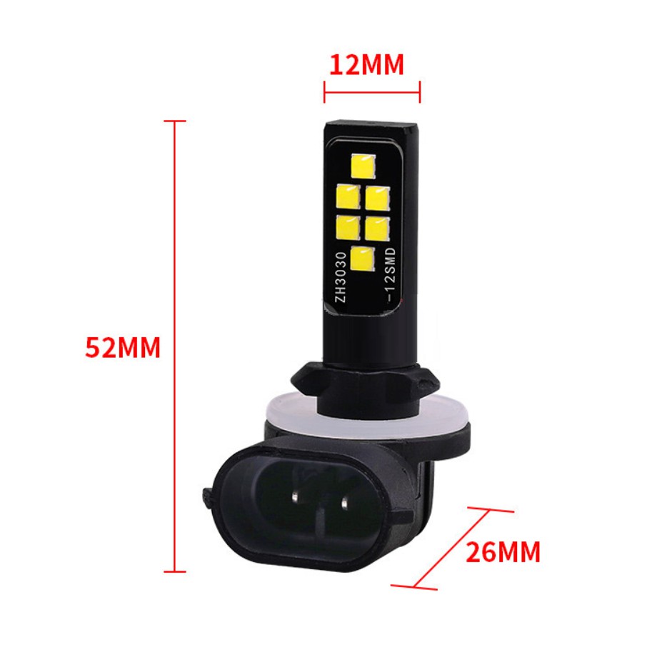 ⚡️Giá Tốt⚡️ Đèn LED 880 12SMD Cho Xe Ôtô - Đèn Gầm, Sương Mù