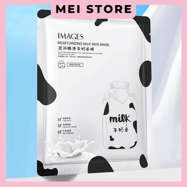 Mặt Nạ Sữa Bò Images Moisturizing Milk Skin Mask Làm Mịn Da Dưỡng Ẩm , Sáng Đều Màu Da Thu Nhỏ Lỗ Chân Lông