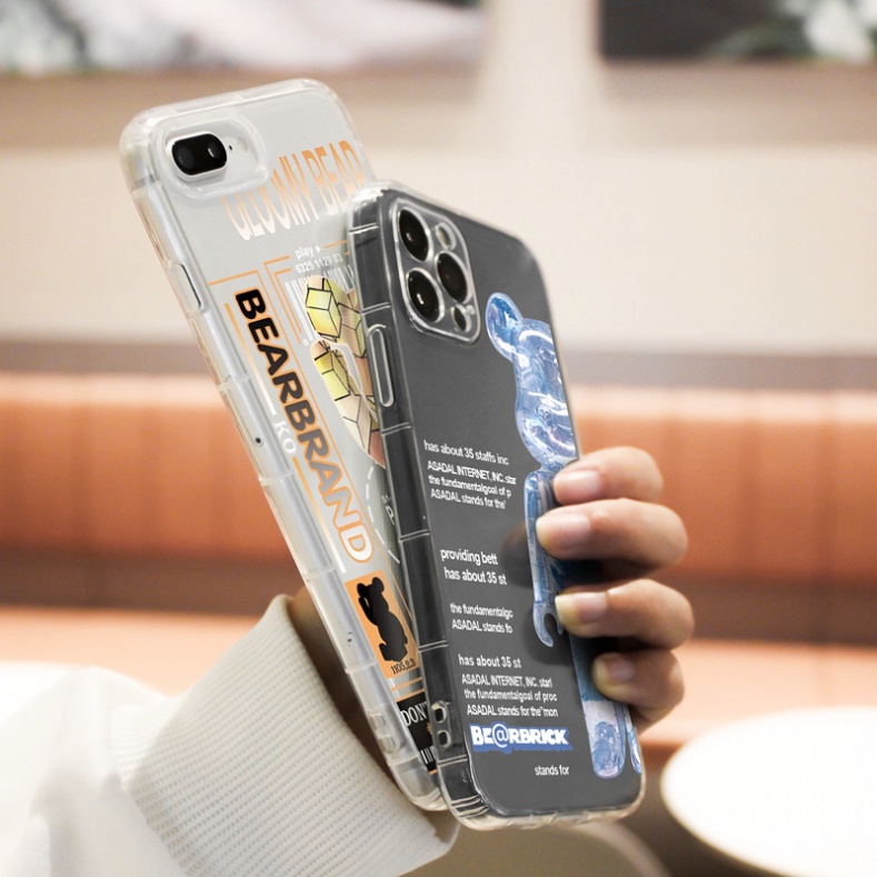 Ốp lưng iphone 6, 6s plus, 7 8 Plus, X, XS, XR, XSMAX, 11, 12, 13 PROMAX TRONG SUỐT BEARBRICK 452 PKVN
