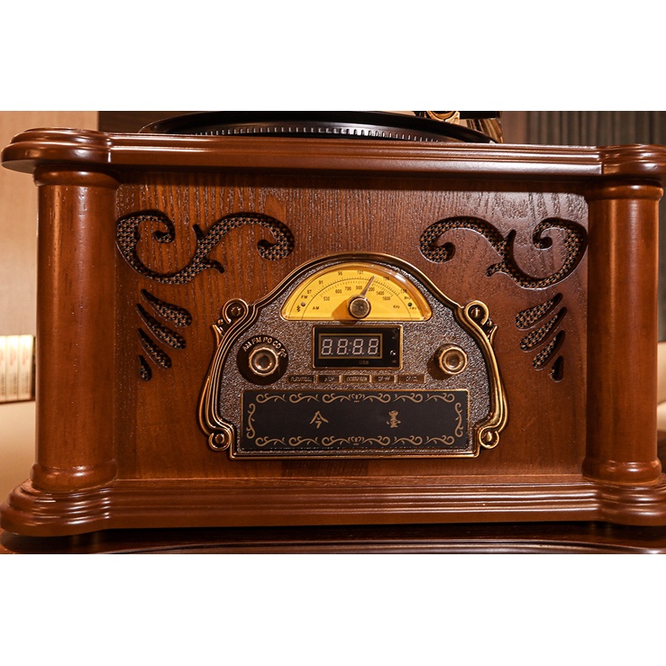 MÁY PHÁT NHẠC LOA KÈN ĐỒNG  NGHE NHẠC QUA ĐĨA THAN BLUTOOTH, USB, ĐÀI FM