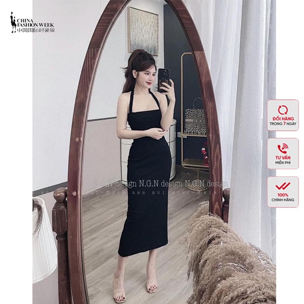 Váy Nữ Bodycon Đen Hàng Ullzang Siêu Đẹp