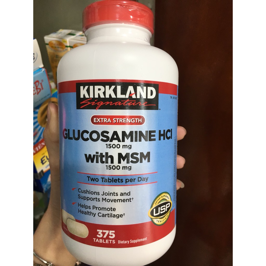 Bổ Khớp Glucosamine HCL 1500mg Kirkland With MSM 1500mg Hộp 375 Viên