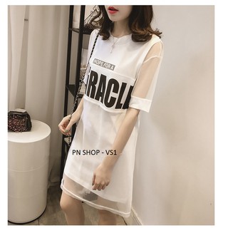 [VÁY 2 TRONG 1] VÁY SUÔNG KÈM ÁO LƯỚI