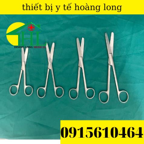 Kéo Y Tế Thẳng Hai Đầu Tù 18cm Parkistan - Kéo Cắt Thuốc 18cm