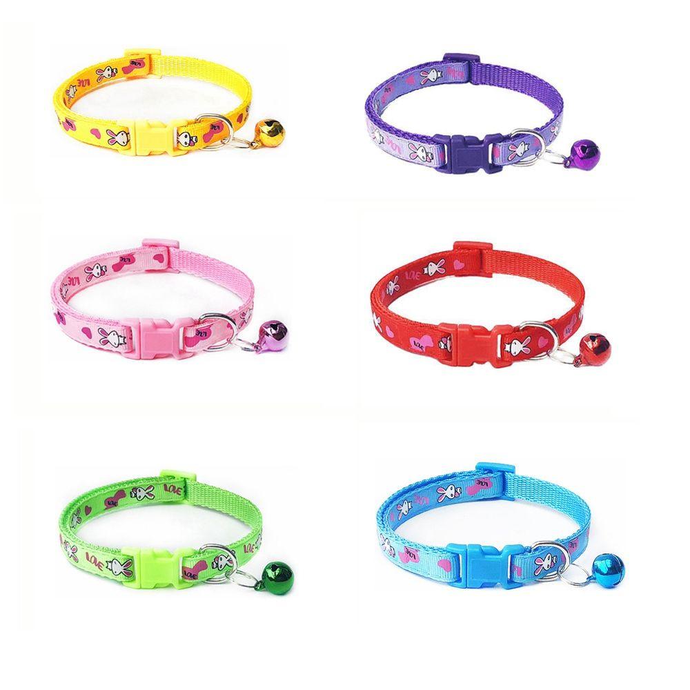 JARRED Vòng Cổ Nylon Họa Tiết Hoạt Hình Có Chuông Có Thể Điều Chỉnh Cho Thú Cưng