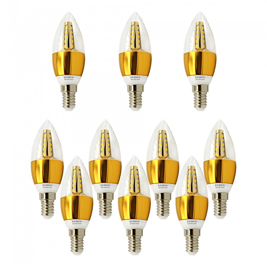 Bóng Đèn Led Nến 5W E14 - E27 Ánh Sáng Trắng, Vàng - Hàng Chất Lượng