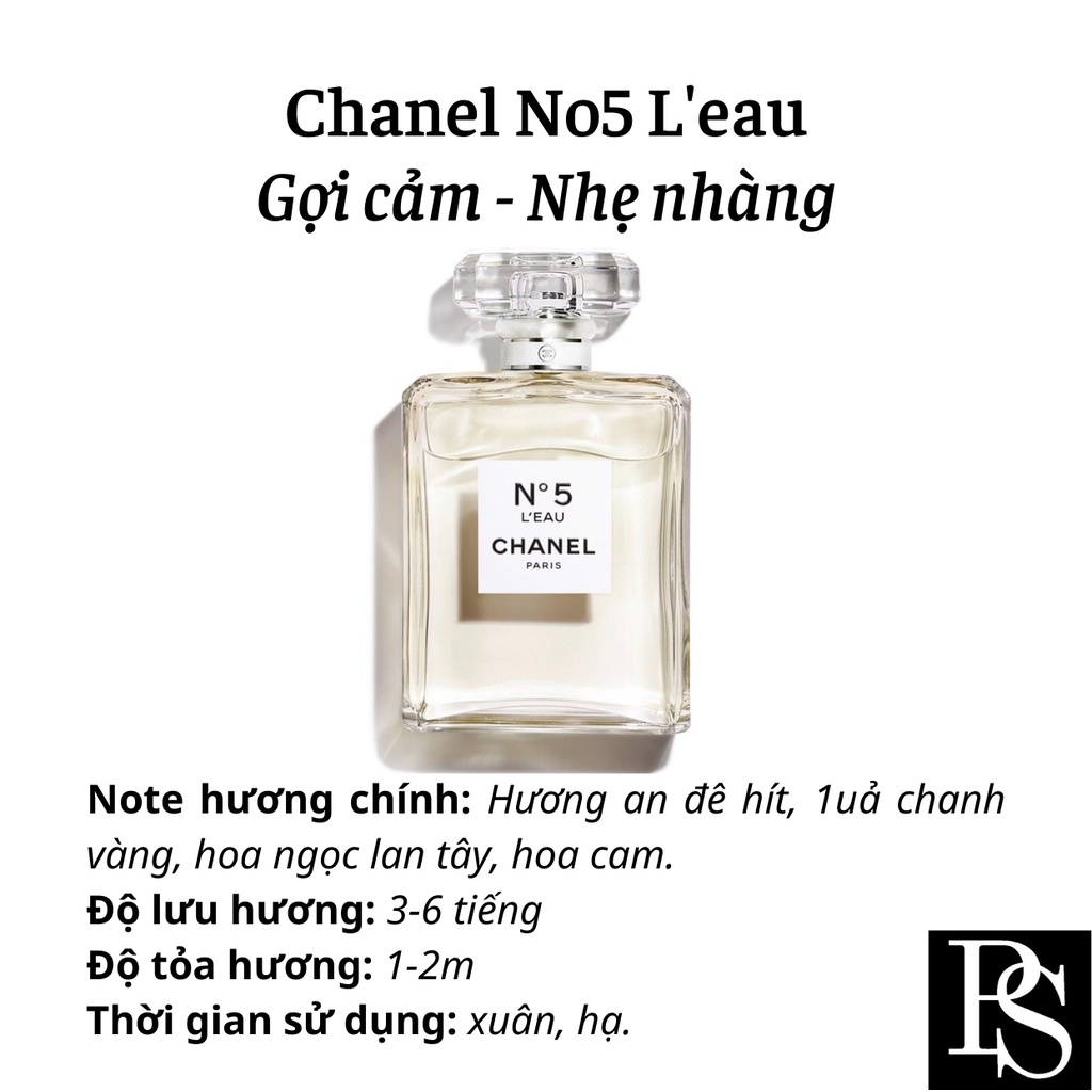 Nước hoa chính hãng Nữ - Chanel No5 Leau