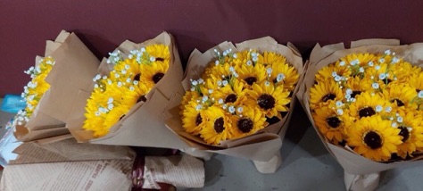 Hoa sáp bó hướng dương